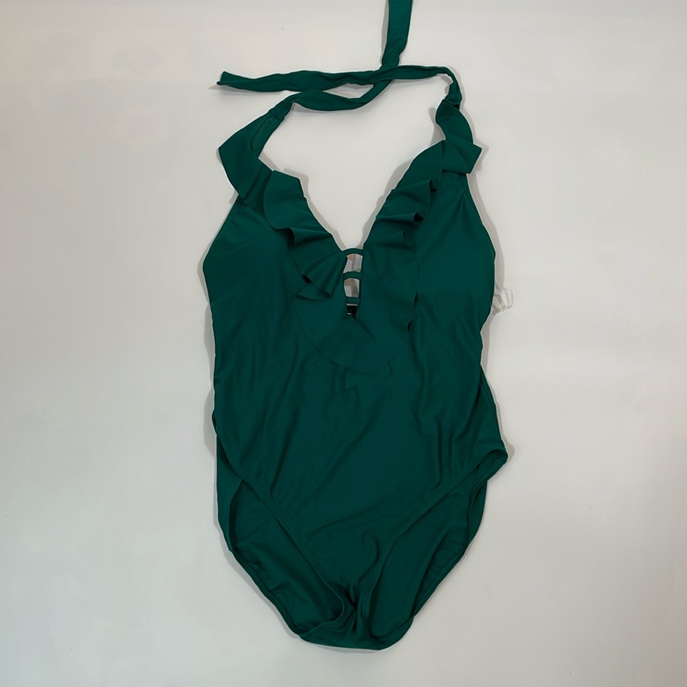 Bleu Rod Beattie Onepiece Swimsuit Size 14 NWT Green Color